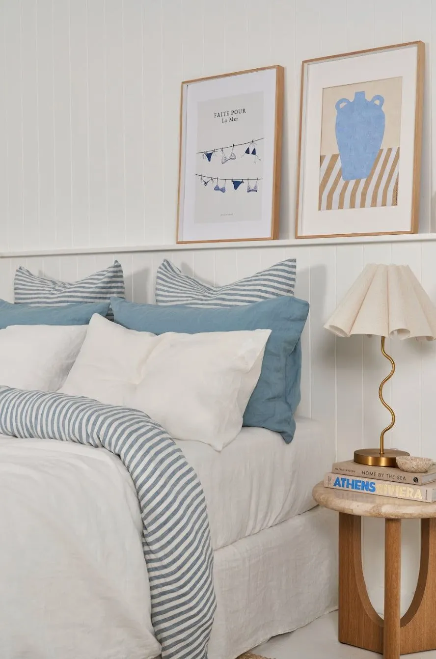Freshly cleaned coastal-style bedroom