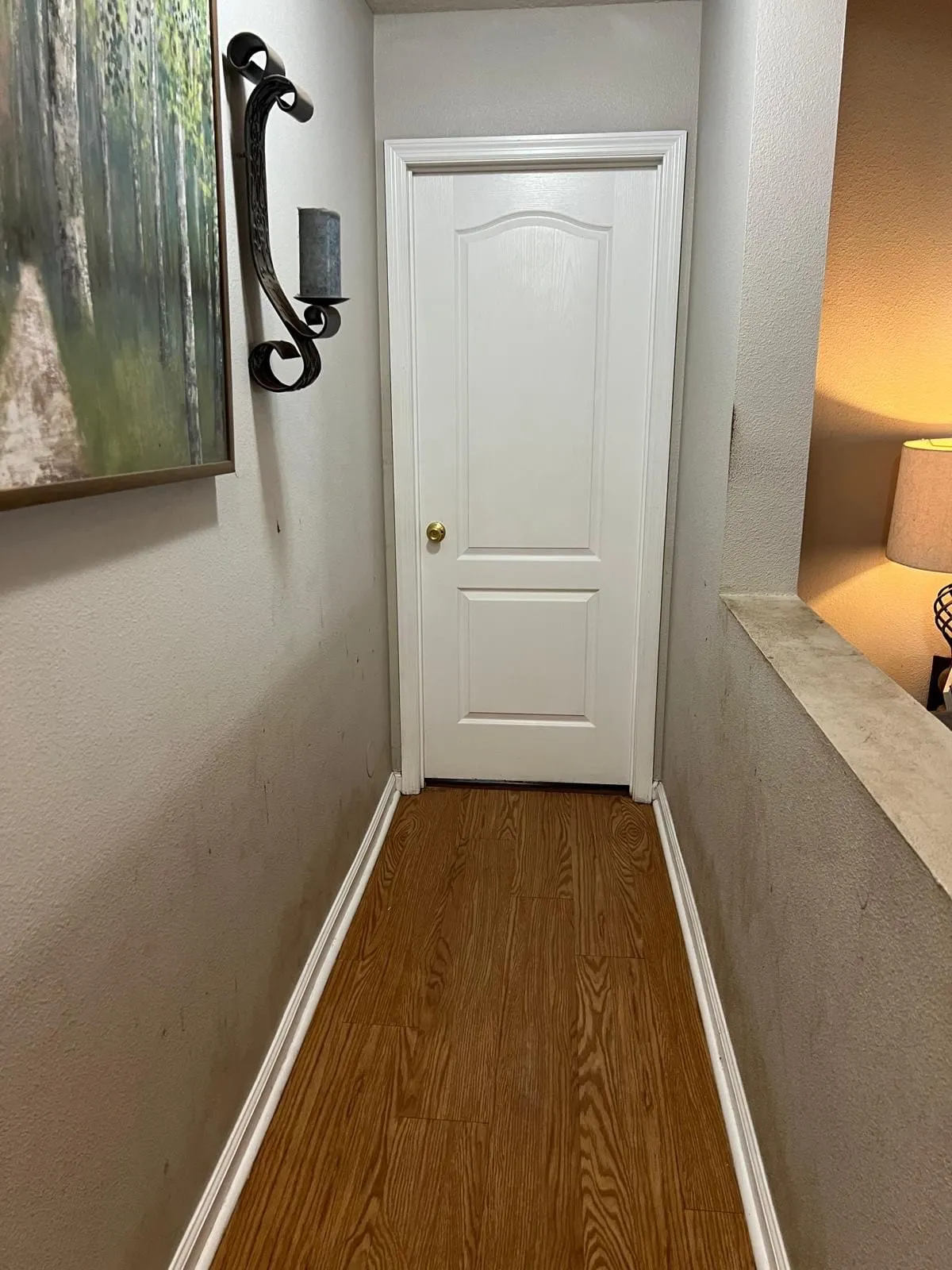 Clean hallway with spotless flooring